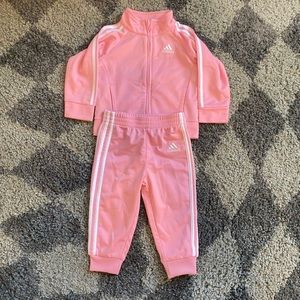 Pink Adidas Track Suit Set 9mo